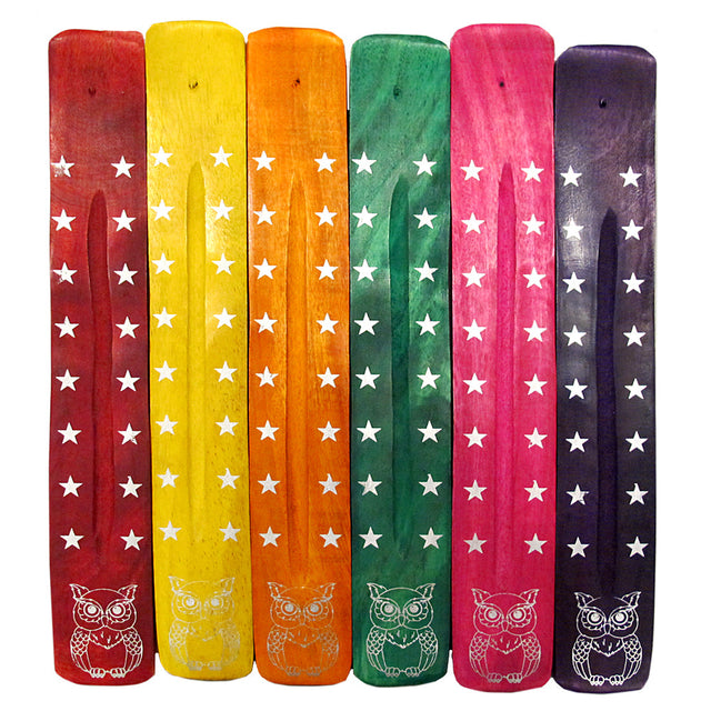 Owl Colorful Painted Wood Ash Catchers