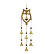 Owl Brass Bell Chime 16"