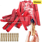 Palo Santo sticks with smoke, a lit stick, and 'Gbbma' branding.