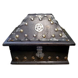 Pentacle Inlaid Black Wood Chest