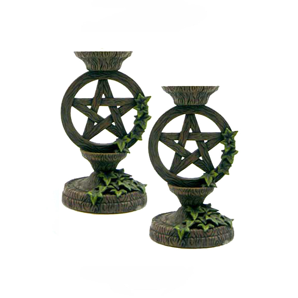Pentagram Taper Candle Holder (set of 2)