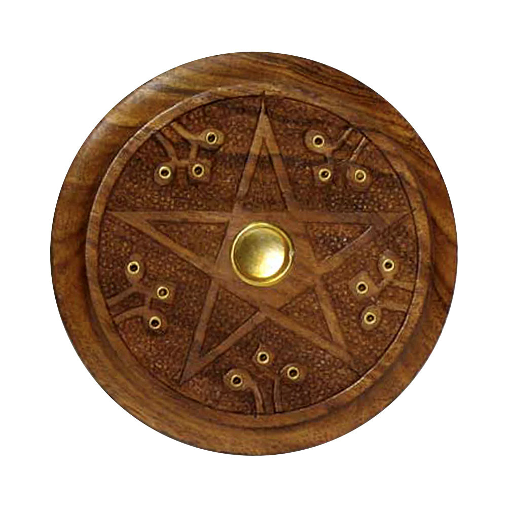 Pentacle Wooden Burner 5"