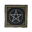 Pentagram Altar Cloth Gold/Silver Print on Black 36" Square