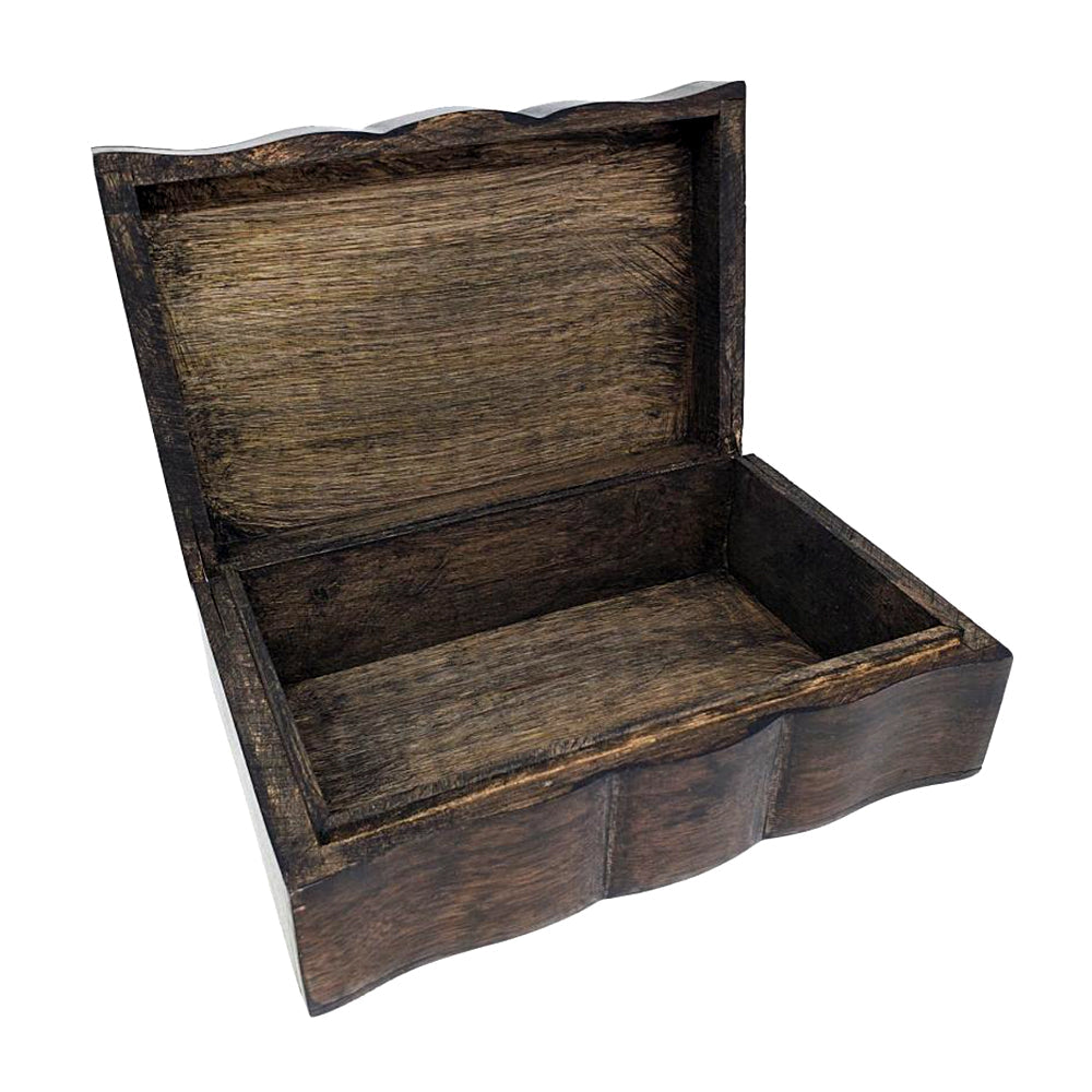 Pentagram Cobra Carved Wood Box