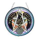 Raven Flying Glass Suncatcher