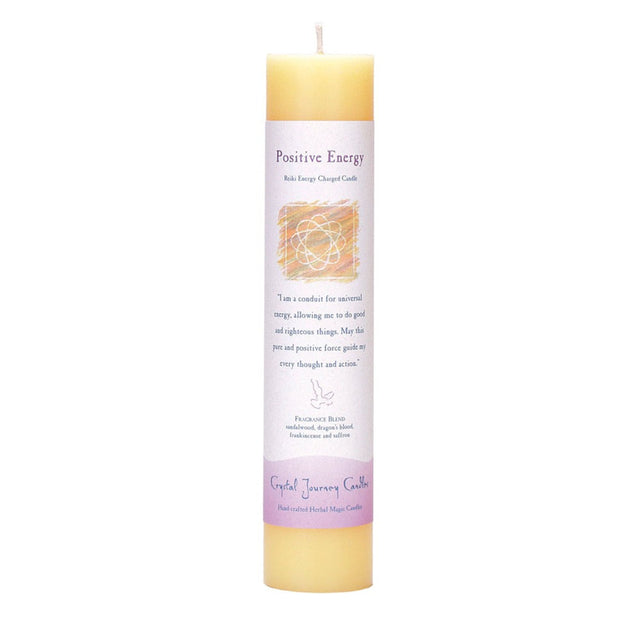 Reiki Herbal Pillar Candle Positive Energy