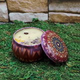 Ritual Tin Candle w/Crystals