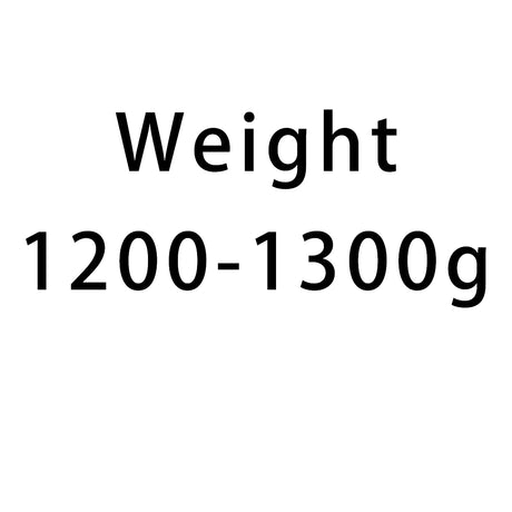 Text indicating weight range 1200-1300g on a white background