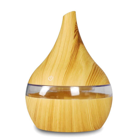 Wooden-textured humidifier on a white background