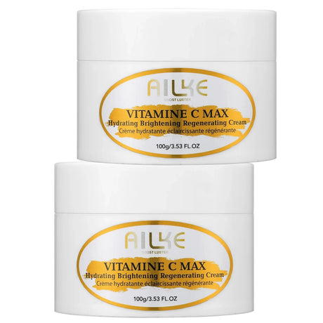 Two containers of AILKE Vitamine C Max cream on a white background