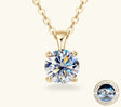 Gold necklace with a diamond pendant on a white background, featuring the Joyce Jewelry brand.