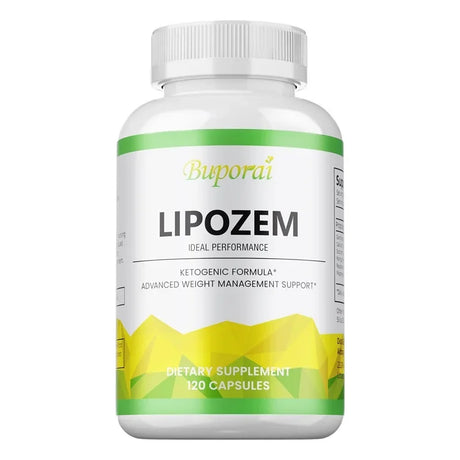 Buporai Lipozem dietary supplement bottle on a white background
