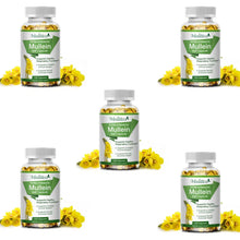 Multivitamin supplement bottles with yellow flowers on a white background