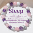 Multicolored beaded bracelet with text on a white background