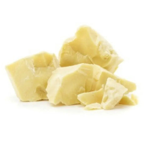 Cubes of butter on a white background