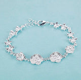 925 Sterling Silver Heart Chain Bracelet