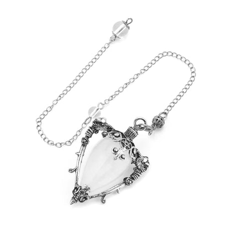 Necklace with a heart-shaped pendant on a white background