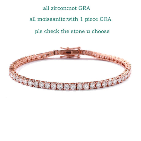 Rose gold bracelet with diamonds on a white background