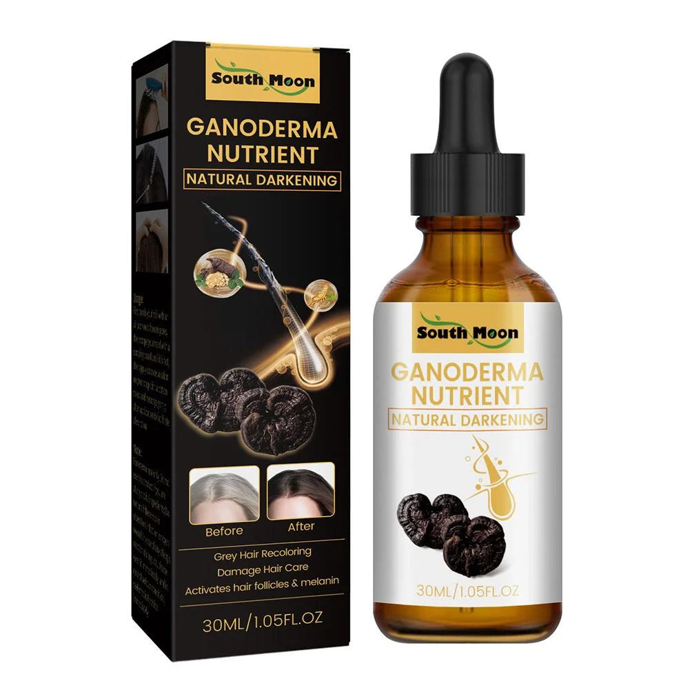 South Moon Ganoderma Nutrient product packaging and bottle on a white background