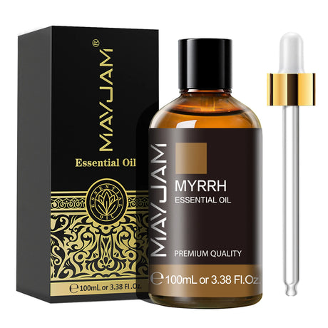 Huile essentielle pure MAYJAM 100 ml avec compte-gouttes – Parfums multiples 