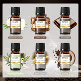 Collection of EUQEE fragrance bottles with labels on a neutral background