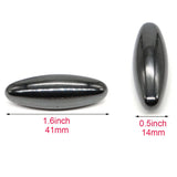 Two metallic objects with measurements indicated on a white background