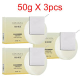 Three bottles of LIDUOLIYA goat milk soap with packaging on a white background.