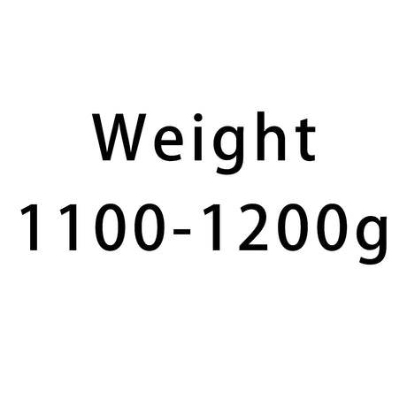 Text indicating weight range 1100-1200g on a white background