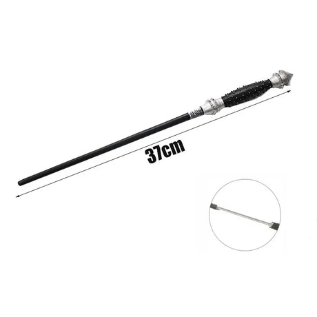 Fishing rod with measurement label on a white background