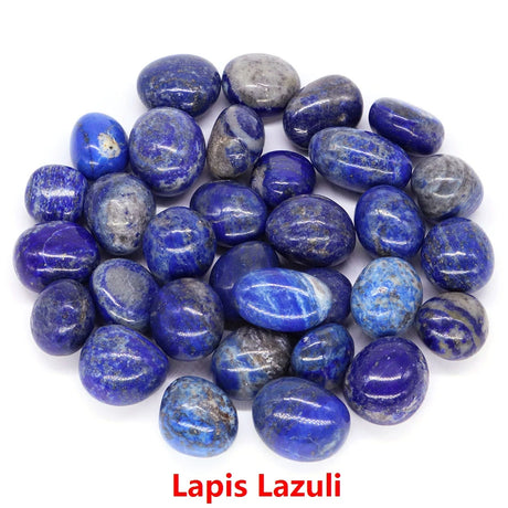 Collection of Lapis Lazuli stones on a white background