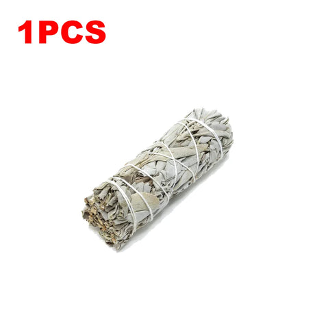 Bundled sage stick with white string on a white background, labeled '1PCS' in red text.