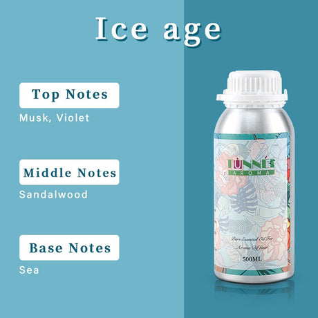 Bottle of TUNNEE Aroma oil with flavor notes on a blue background