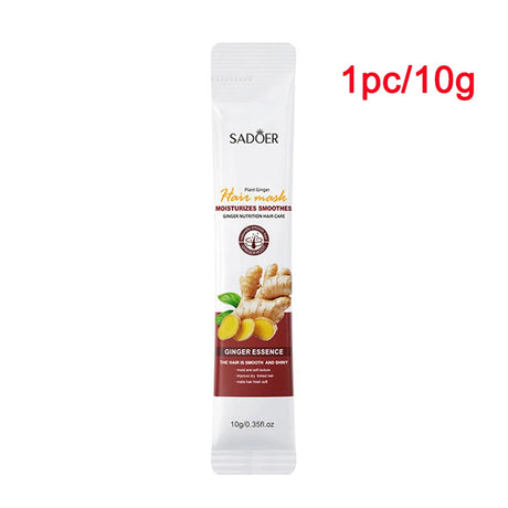 Sadoer hair mask packaging with ginger essence on a white background