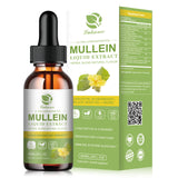Bottle and packaging of Lukaree Mullein Liquid Extract on a white background