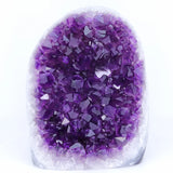 Purple crystal geode on a white background