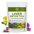 Hemp for U Liver Detox Tea package with tea bags and herbs on a white background