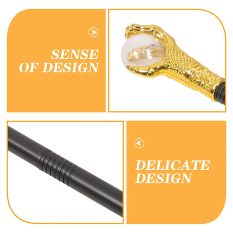 Two handles, one gold and one black, with text 'Sense of Design' and 'Delicate Design' on an orange background.