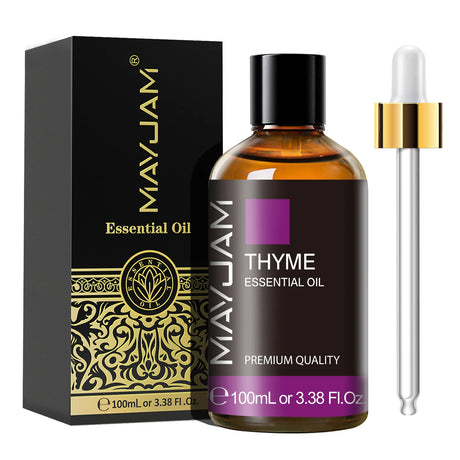 Huile essentielle pure MAYJAM 100 ml avec compte-gouttes – Parfums multiples 