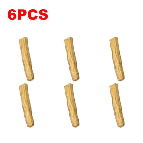 Six wooden sticks on a white background with '6PCS' in red text above.