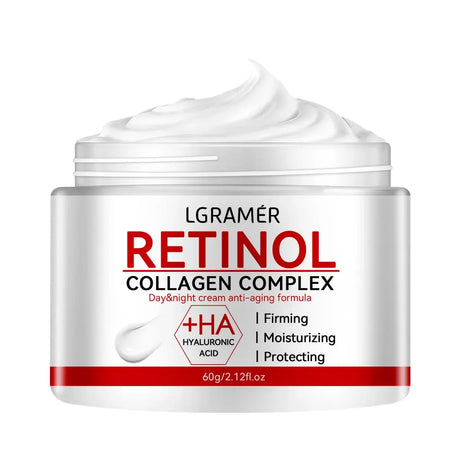 L'Gamer Retinol Collagen Complex cream jar on a white background