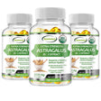 Three bottles of Xemeny Extra Strength Astragalus dietary supplements on a white background