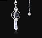 Jewelry set with a star-shaped pendant and clear crystal on a black background, featuring the Cilla Jewelry logo.