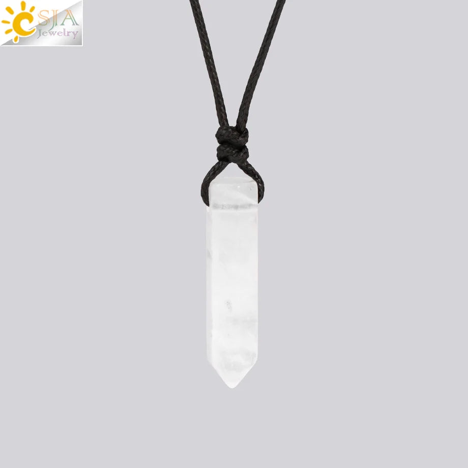 Natural Stone Hexagonal Pendant for Men