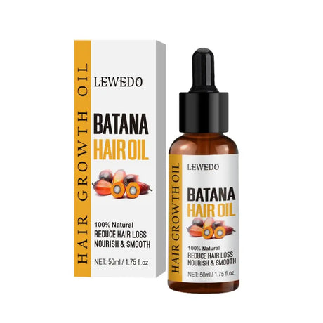 LEWEDO Banana Hair Oil bottle and packaging on a white background