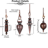 Measurement chart of a pendant with chain, showing dimensions and chain length.