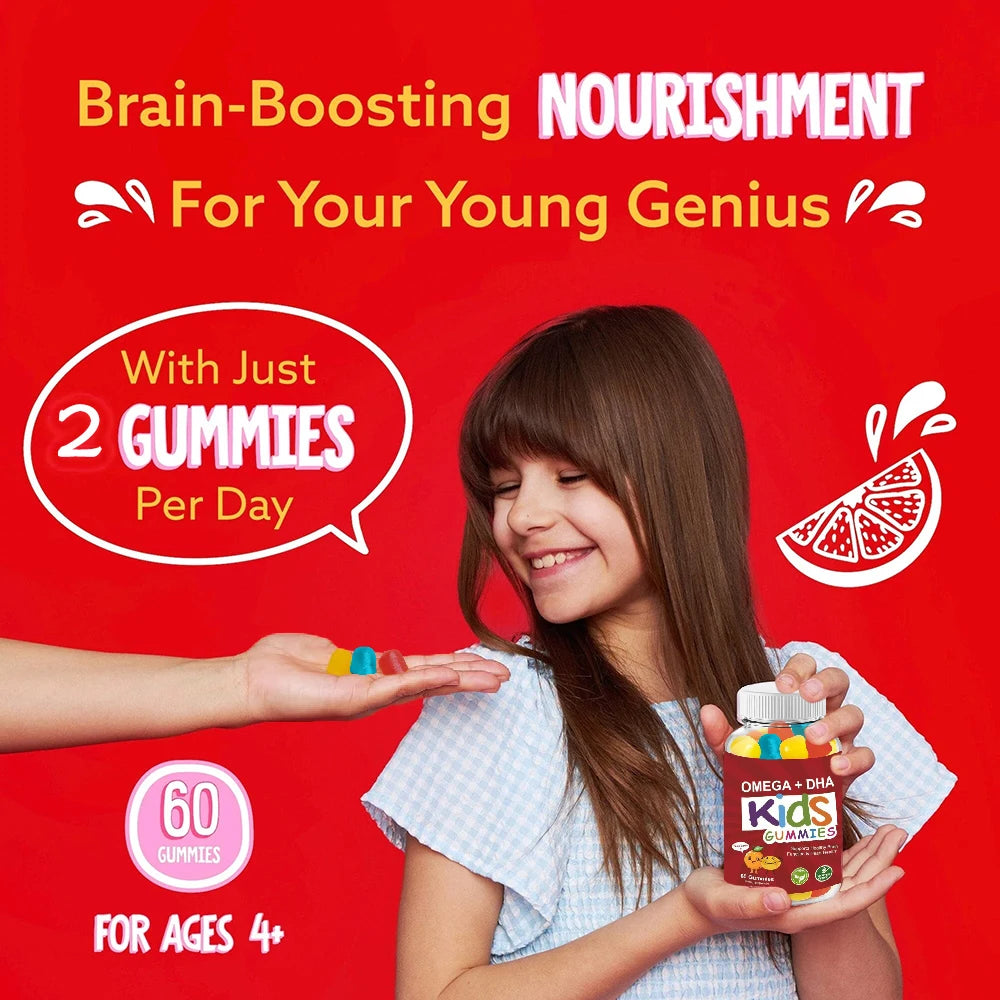 LISM Kids Omega DHA Multivitamin Gummies