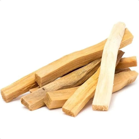 Wooden sticks on a white background