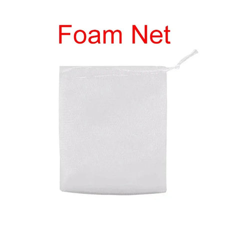 White foam net with 'Foam Net' text in red on a white background