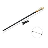 Black riding crop with gold handle and decorative tip on a white background, showing measurement '36cm'.