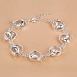 925 Sterling Silver Heart Chain Bracelet
